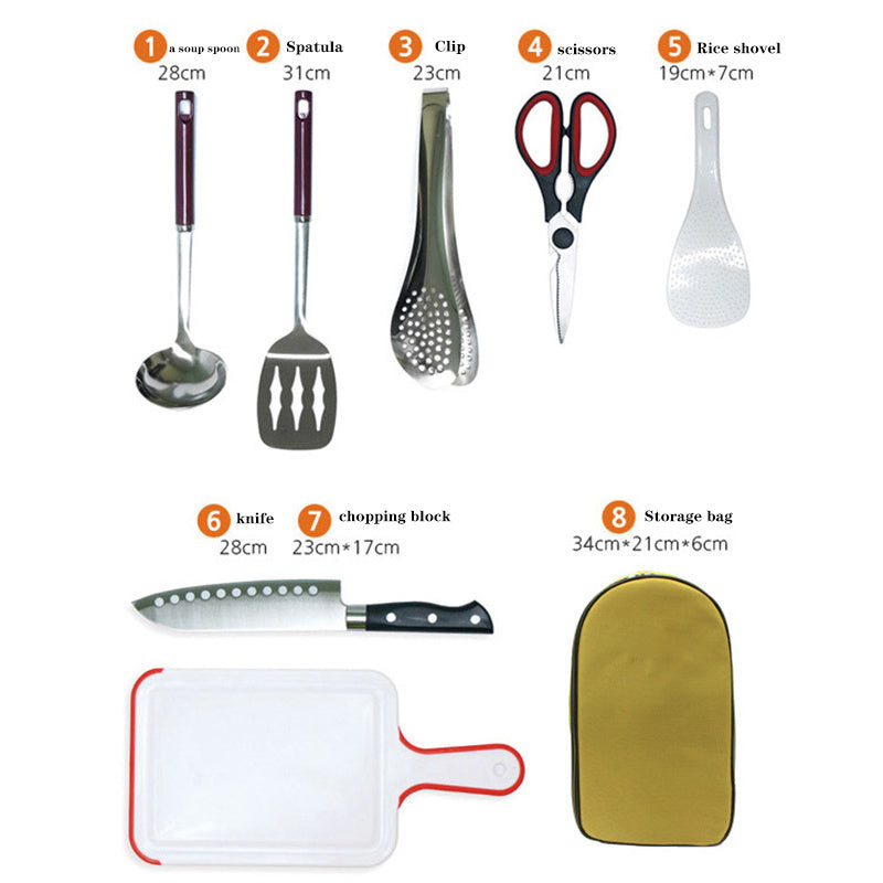 8pcs Camp Utensil Set