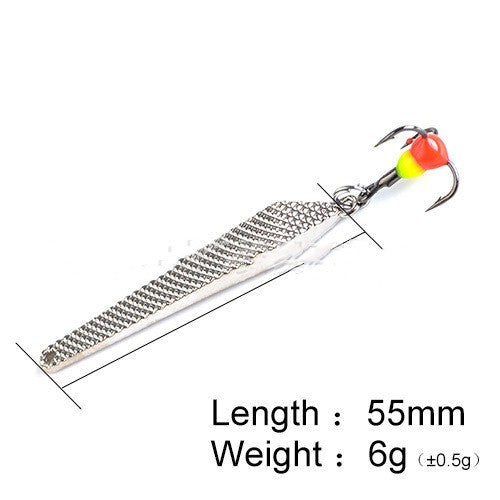FTK Ice Fishing Metal Spinning False Bait