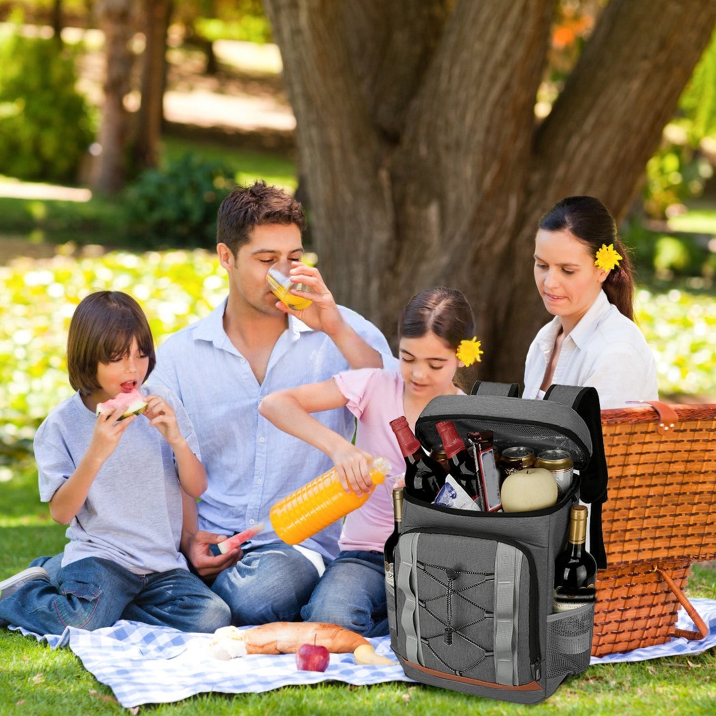 1Pc Cooler Backpack-36 Can Leakproof & Insulated
