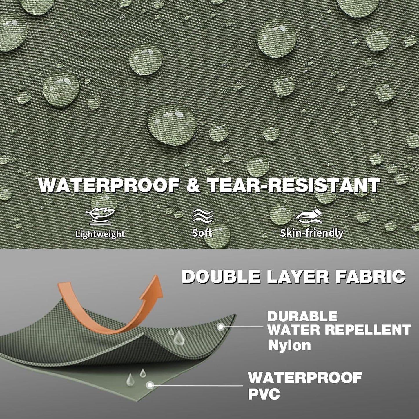 Waterproof 2-Ply Nylon PVC Chest Wader With Boots