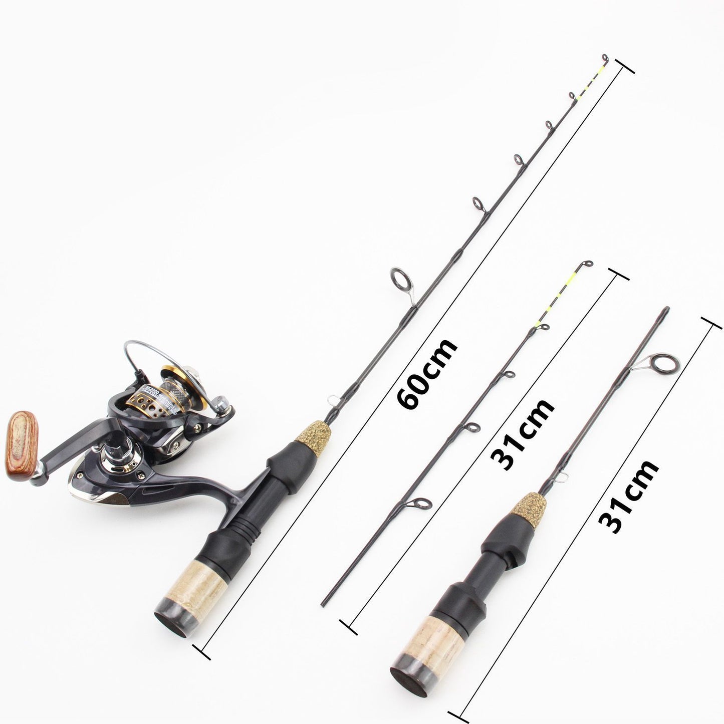 2pc Winter Ice Fishing Rod