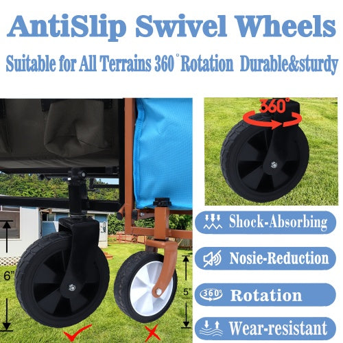 Collapsible Wagon Cart With Strapping System - 225lbs rating