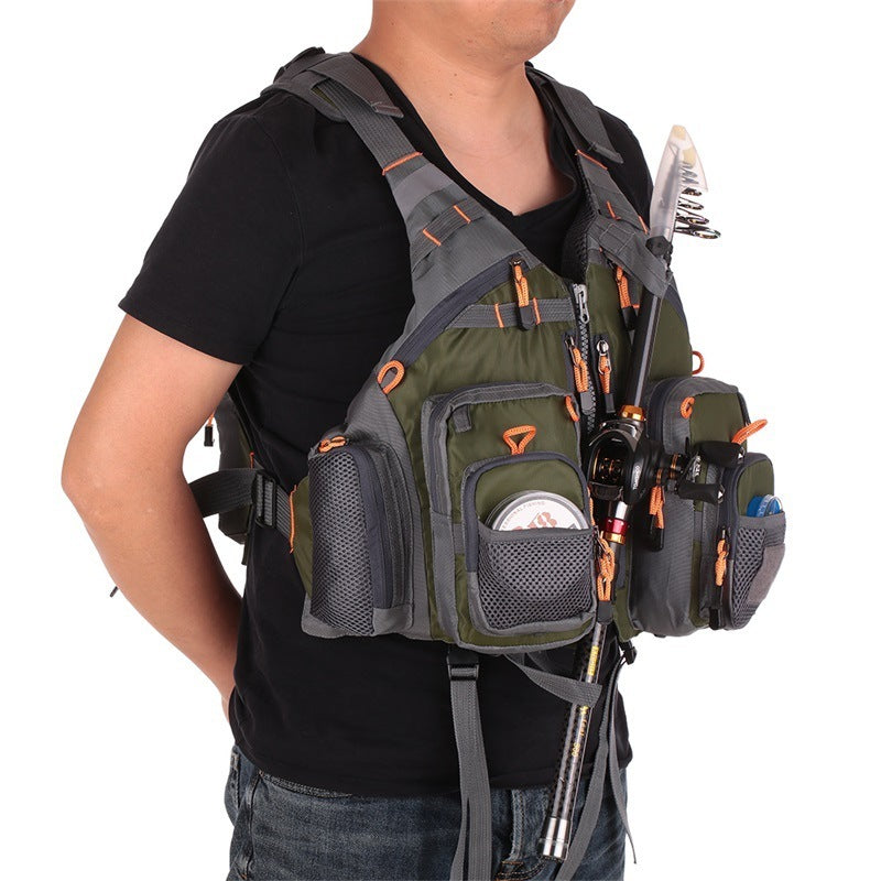 Outdoor Fishing Vest/Life Jacket Combo