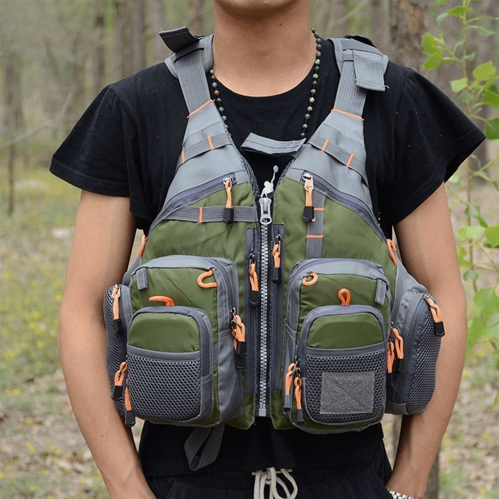 Outdoor Fishing Vest/Life Jacket Combo