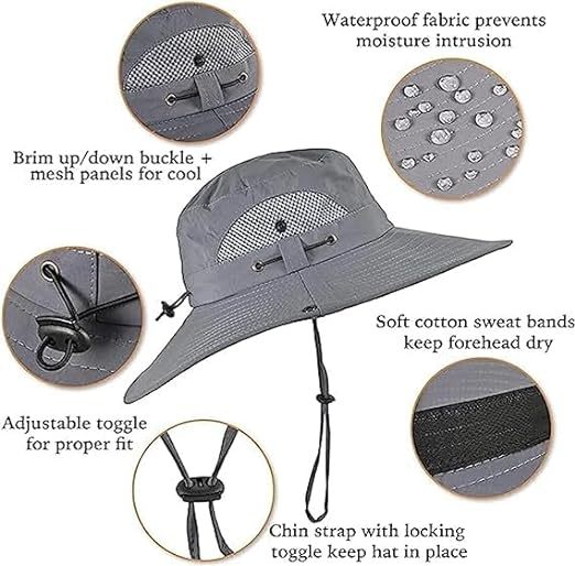Unisex Wide Brim Solar Fan Outdoor Fishing Hat-Solar & USB Charging