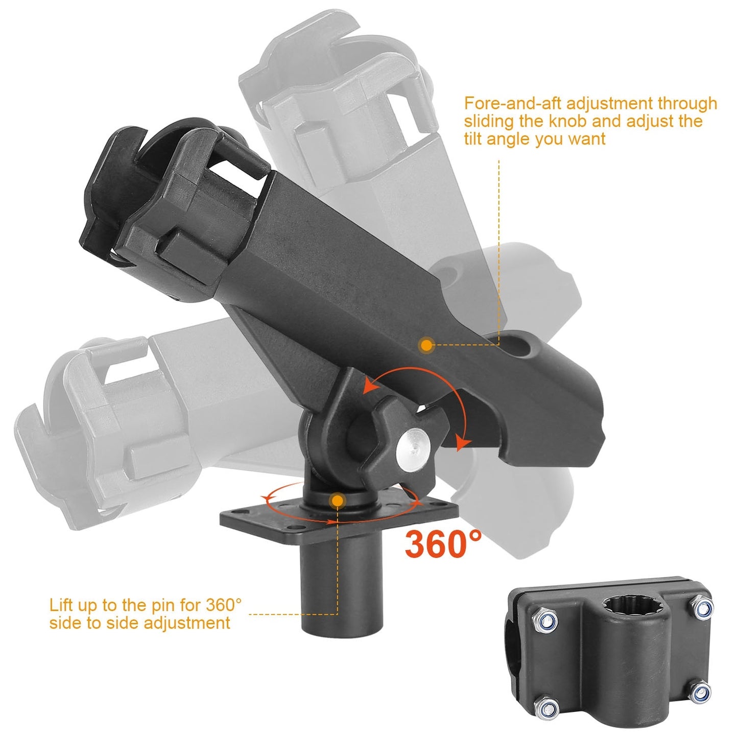 1Pc Boat Fishing/Kayak Pole Rod Holder 360Degree