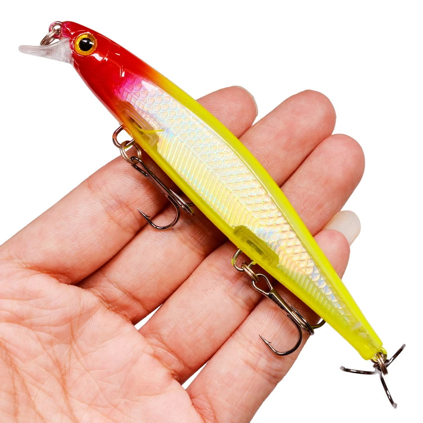 1PCS Laser Wobbler Fishing Lures Minnow Hard Artificial Bait 11CM