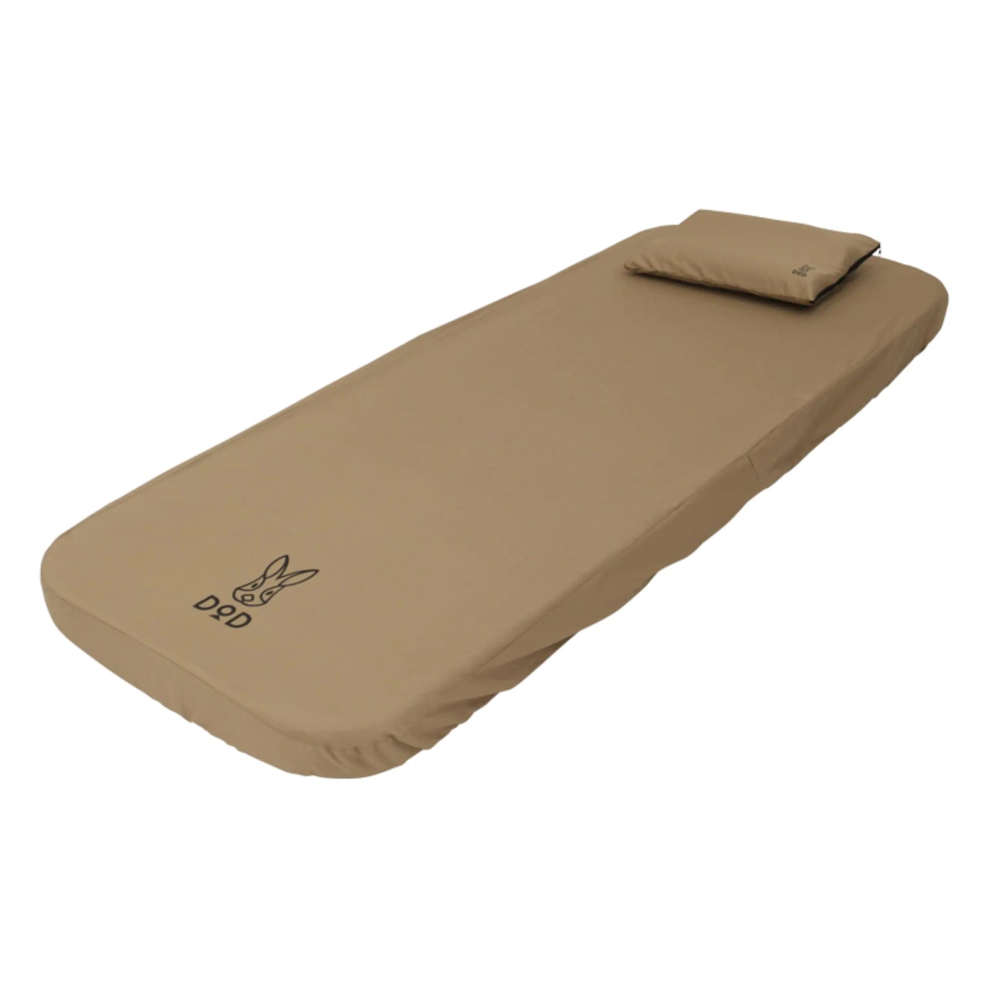 DOD Soto Sleeping Pad for Camping - Extra Thick Self-Inflating Camping - Mattress and Camping Pillow - Tan - Small