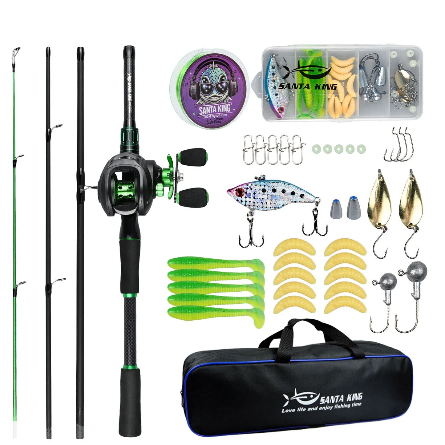 Ali Bait-Cast Combo Black/Green
