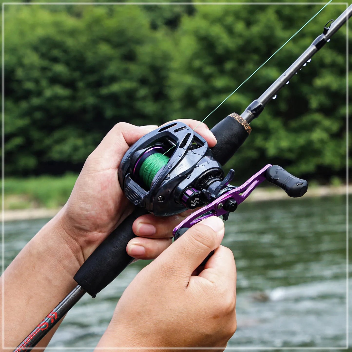 Sougayilang Freshwater Bass Fishing Rod - Hot Pink