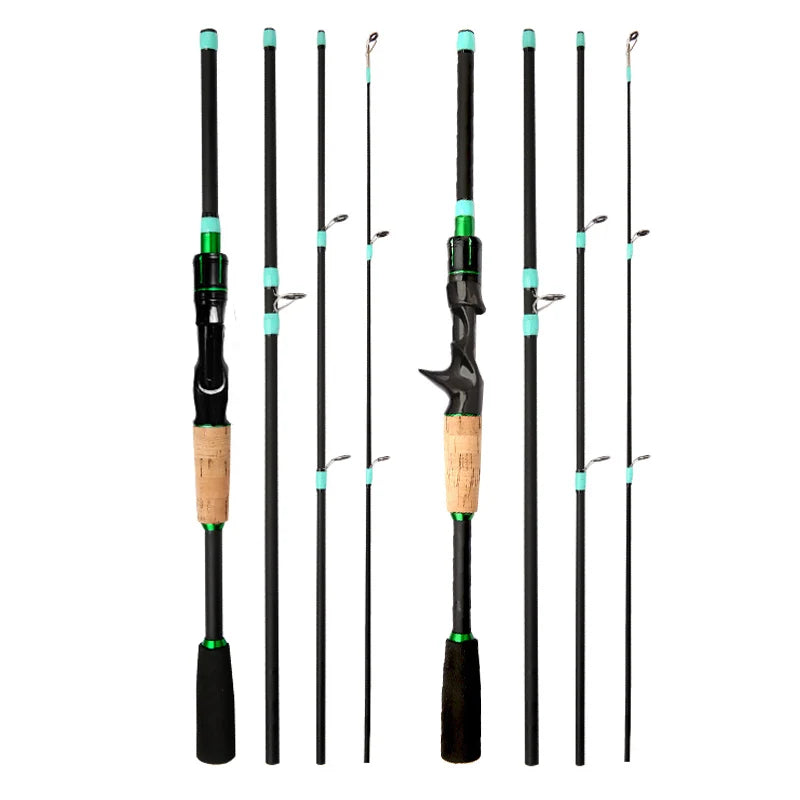 Micro Fish Lure Fishing Rods 1.8m 2.1m Carbon Spinning Baitcasting Travel Casting Rod Lure Weight 3.5g-14g ML Trout Pike Fishing