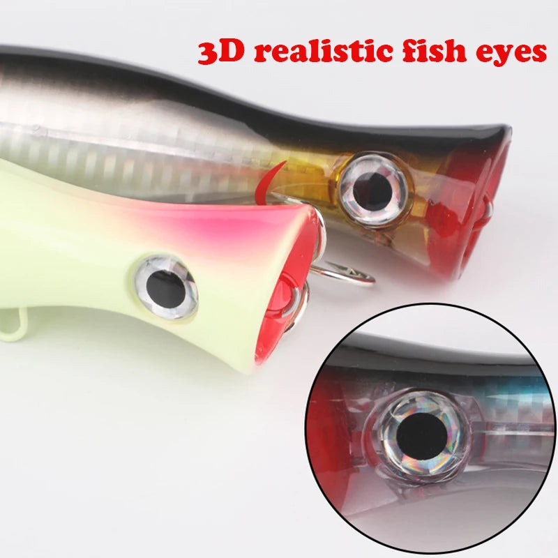 120mm 40g Testar Fishing Lure Long Casting Floating Popper Bait Artificial Wobblers Topwater Hard Bait for Bass Pike Pesca