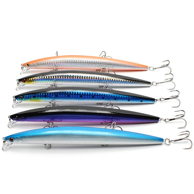 1pc Big Bionic Minnow Lure Artificial Bait 180mm/24g Half Water Fishing Lure Fishing Tackle - Perfect for Catching Big Fish