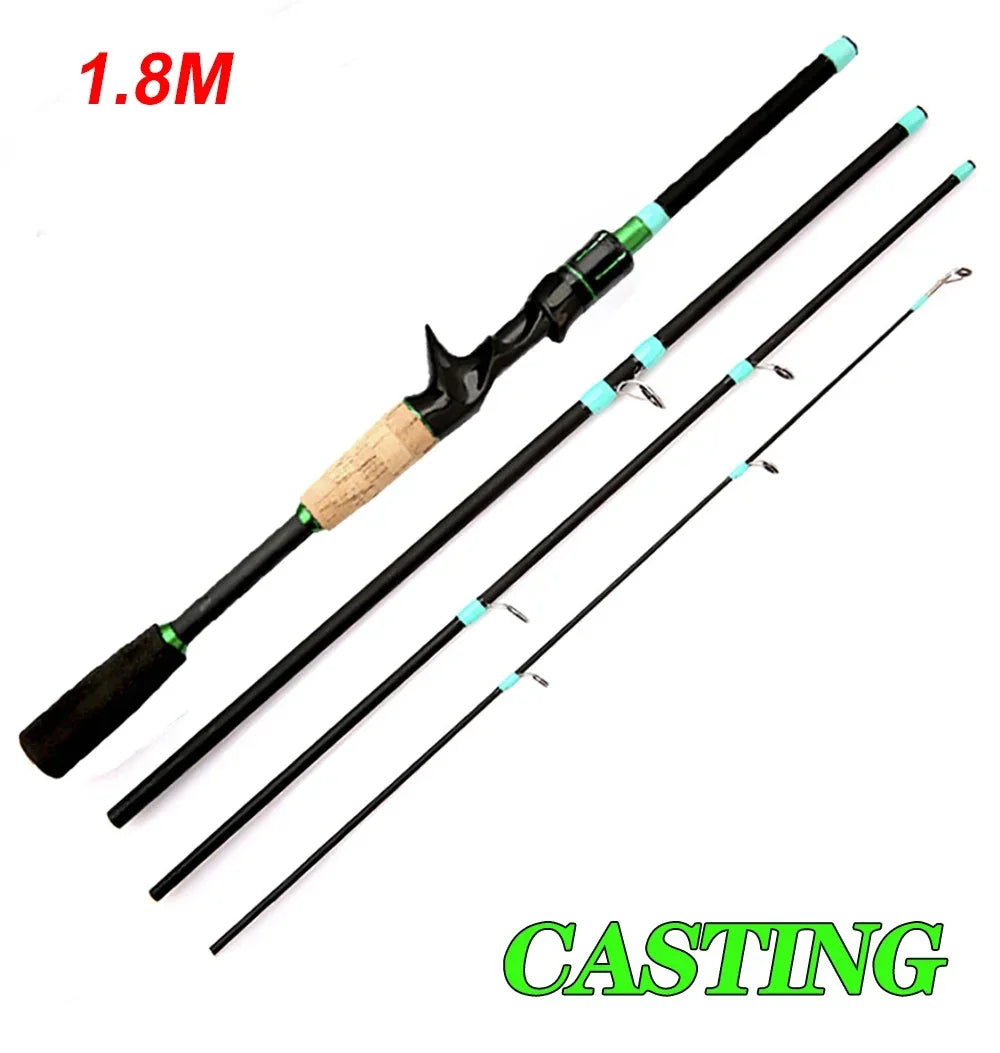 Micro Fish Lure Fishing Rods 1.8m 2.1m Carbon Spinning Baitcasting Travel Casting Rod Lure Weight 3.5g-14g ML Trout Pike Fishing