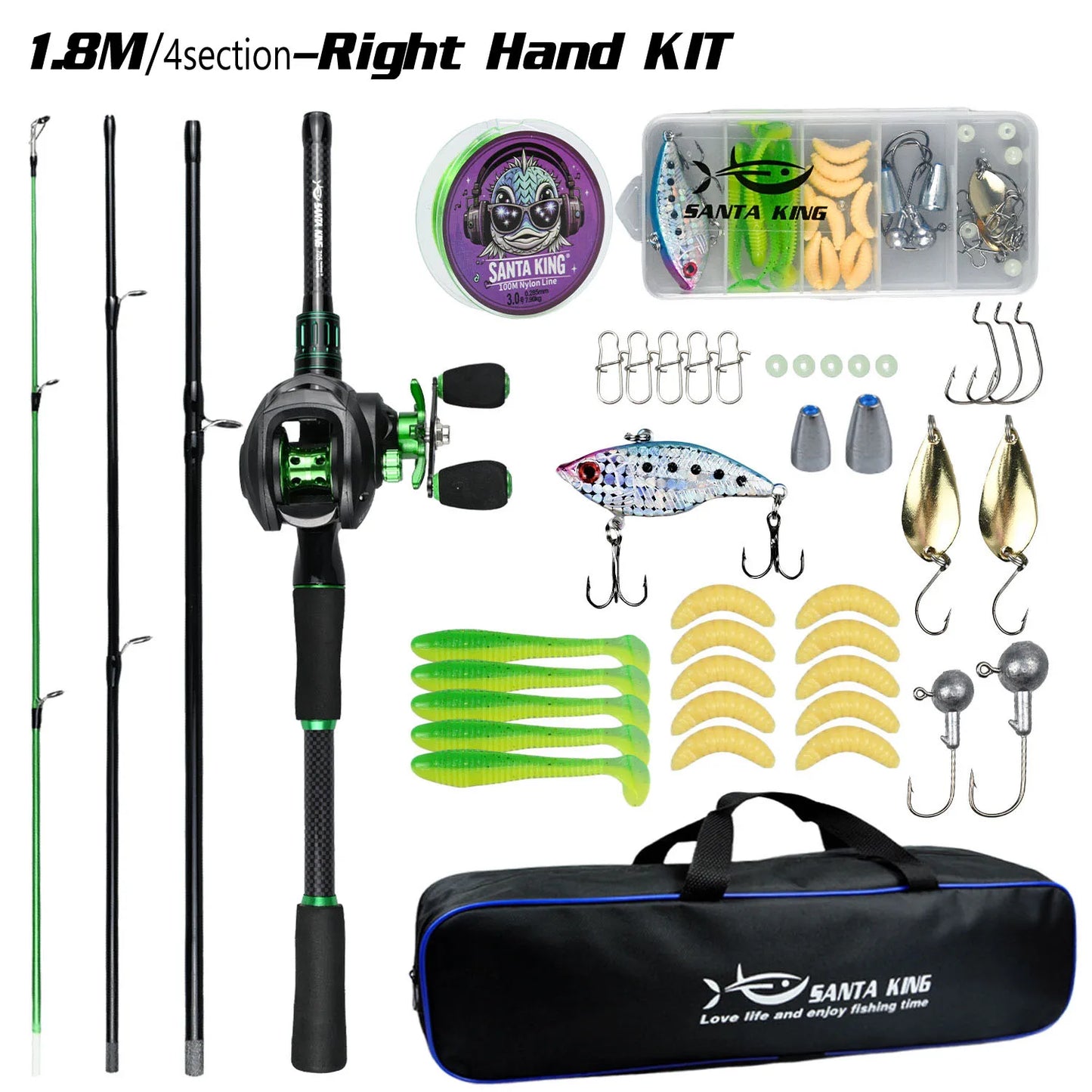 Ali Bait-Cast Combo Black/Green