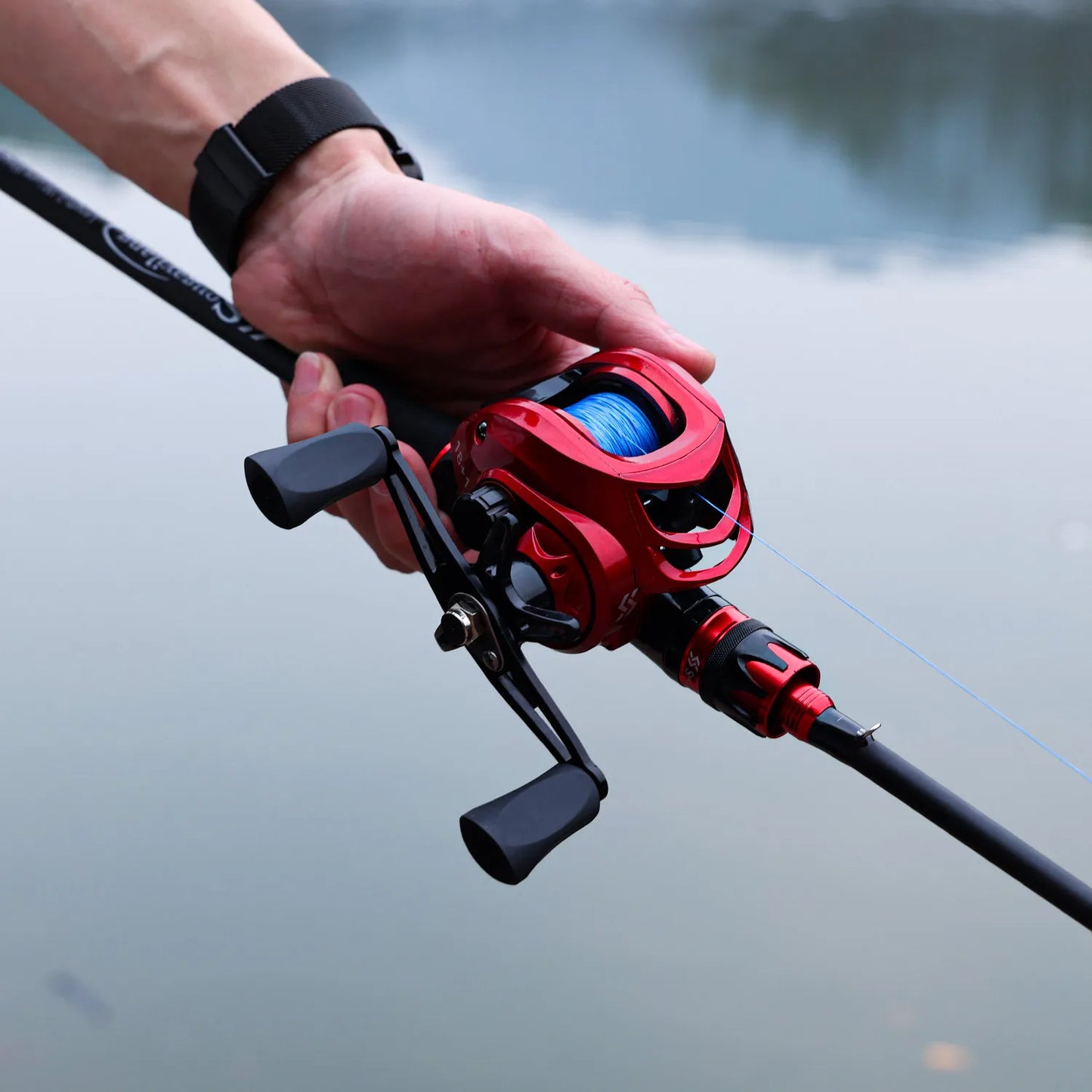 Sougayilang Casting/Spinning Rod - Black/Red