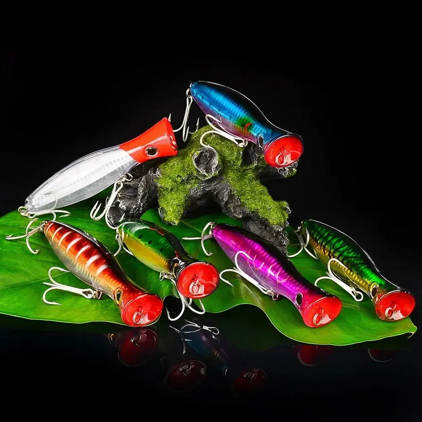 1pcs Saltwater Fishing Topwater Floating 12.5cm/41g Big Popper Lure Fishing Articulos Type Artificial Bait