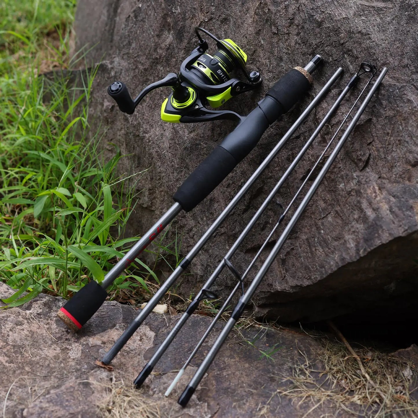Sougayilang 5-section Spinning Combo - Yellow 6’ 7’ 8’