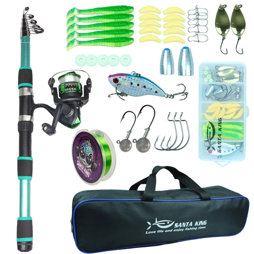 Telescopic Fishing Rod Combo - 6’-7’