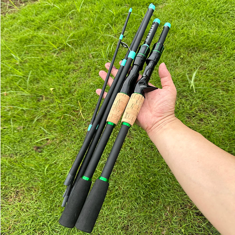 Micro Fish Lure Fishing Rods 1.8m 2.1m Carbon Spinning Baitcasting Travel Casting Rod Lure Weight 3.5g-14g ML Trout Pike Fishing