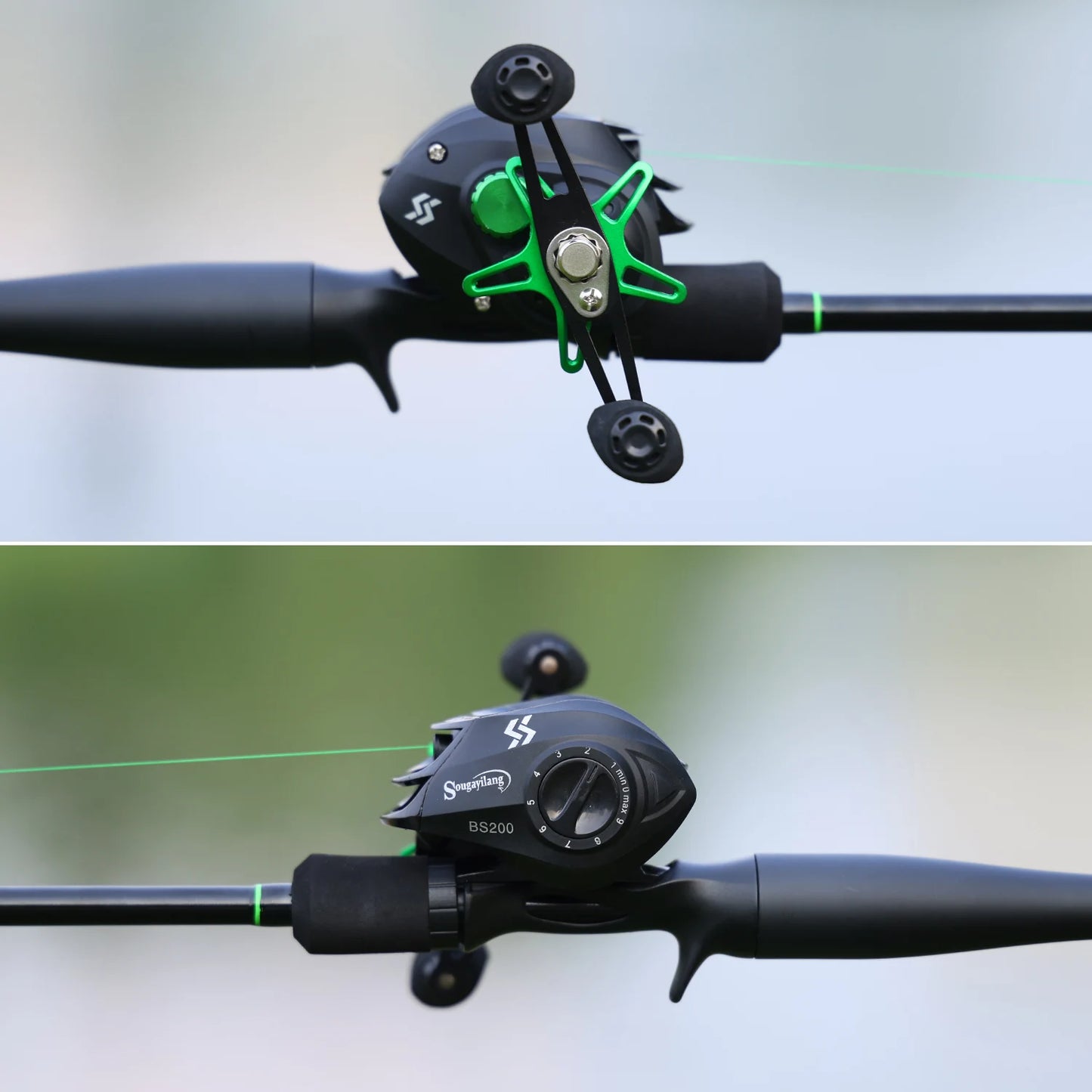 Sougaliyang Bait-Cast Combo - Lime Green 6’ 7’ 8’