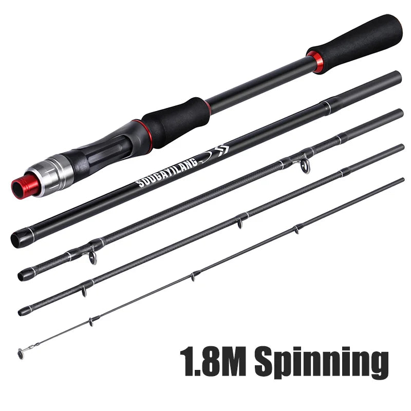 Sougaliyang Spinning/Casting Carbon Fiber 5-section Rod