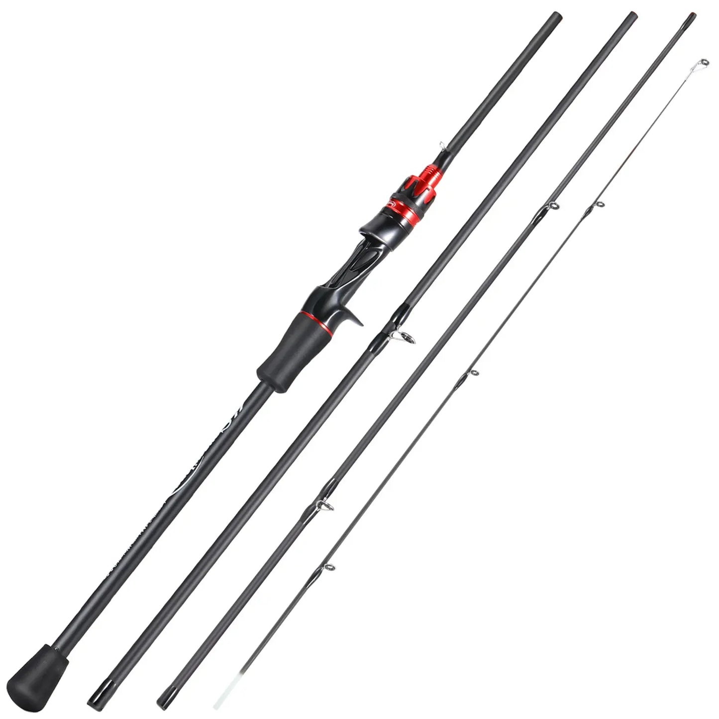Sougayilang Casting/Spinning Rod - Black/Red