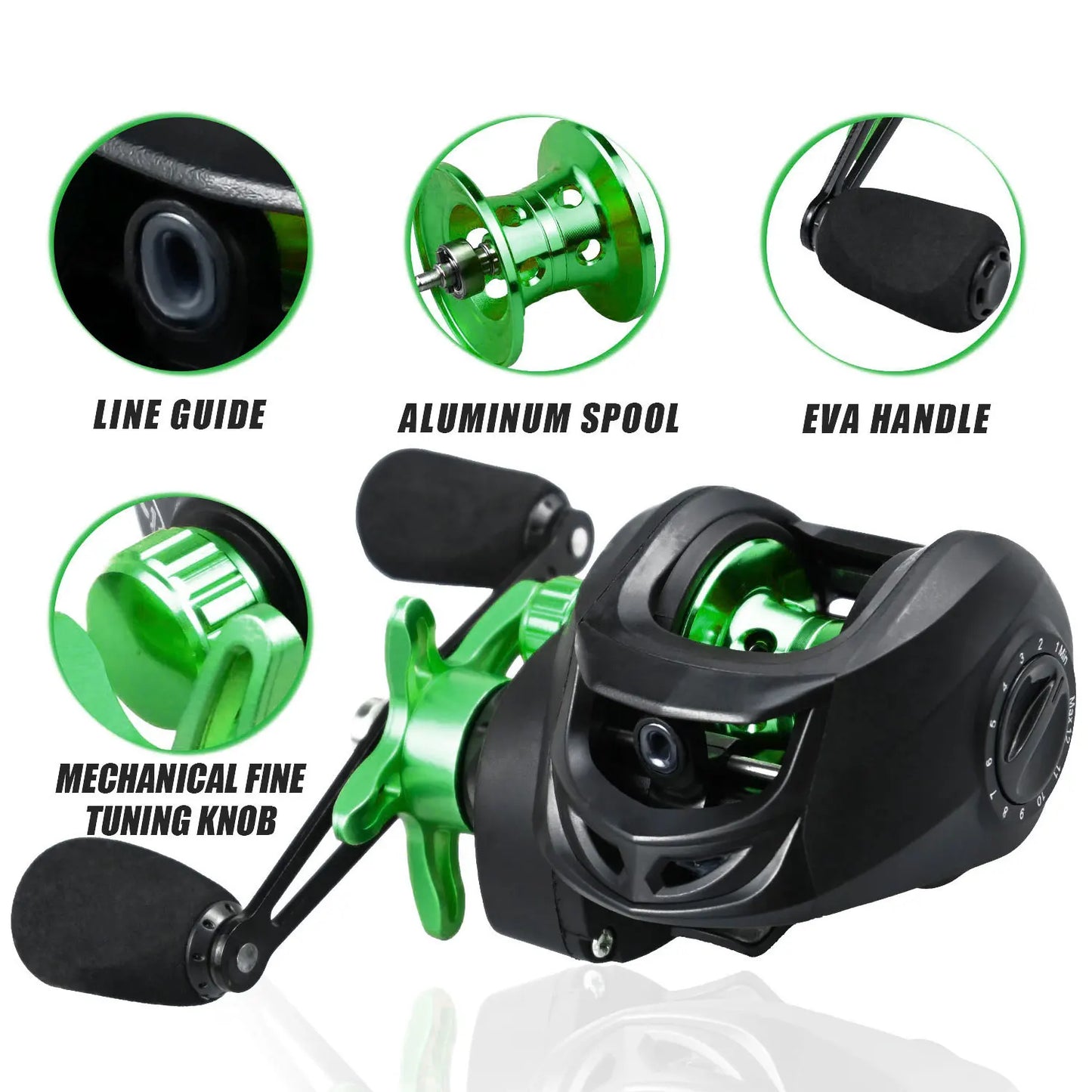 Ali Bait-Cast Combo Black/Green