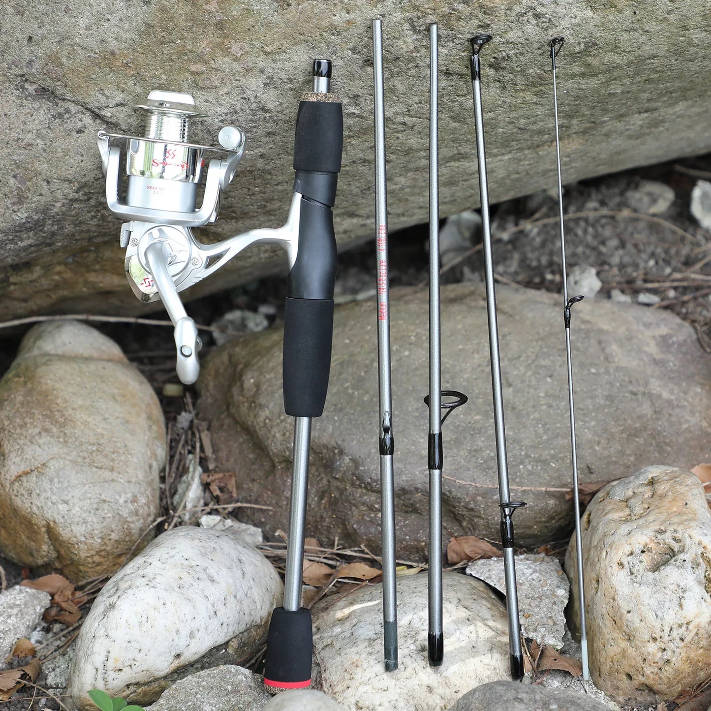 Sougayilang 5-section Spinning Combo - Yellow 6’ 7’ 8’