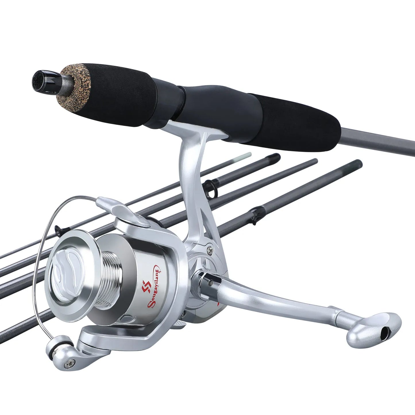 Sougayilang 5-section Spinning Combo - Yellow 6’ 7’ 8’