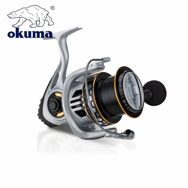 OKUMA 2000-12000 Spinning Reel w/ sunglasses