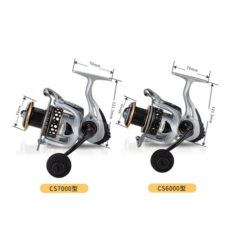 OKUMA 2000-12000 Spinning Reel w/ sunglasses