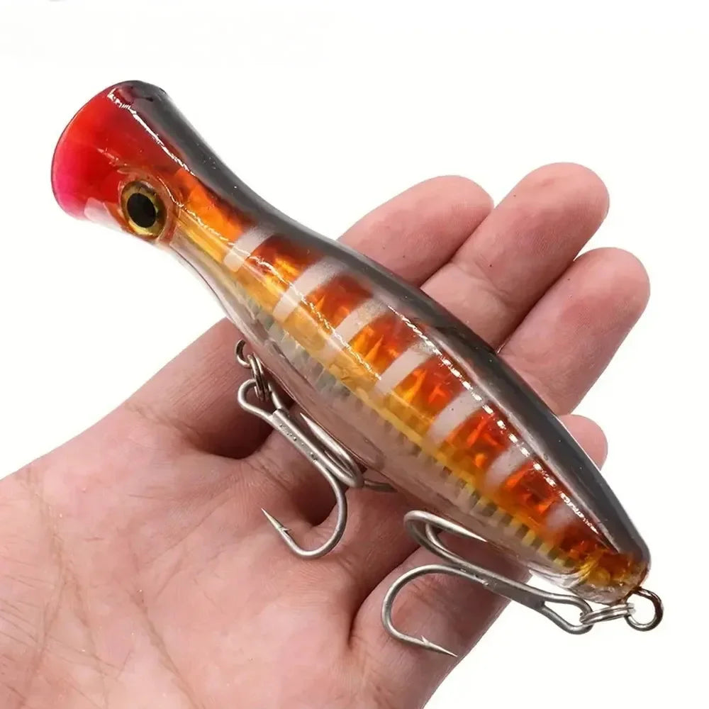 1pcs Saltwater Fishing Topwater Floating 12.5cm/41g Big Popper Lure Fishing Articulos Type Artificial Bait