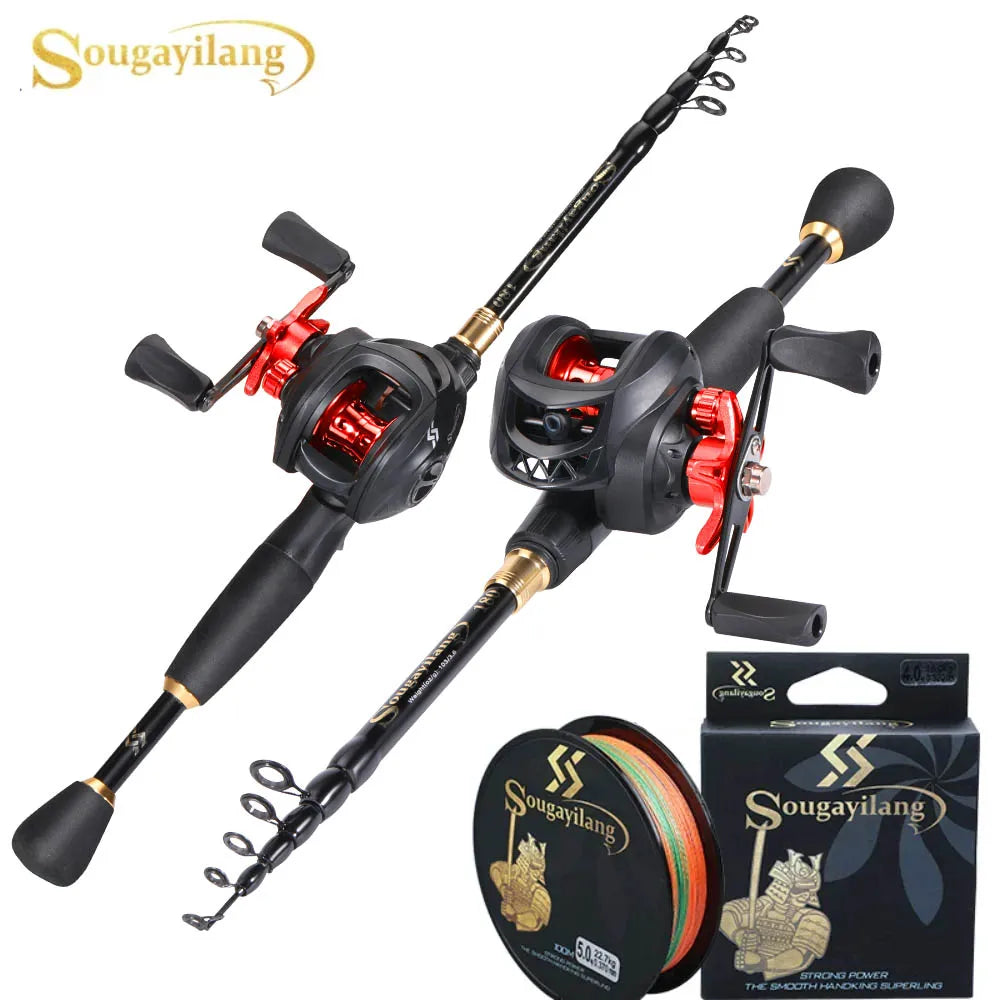Sougaliyang Telescopic Bait-Cast Combo