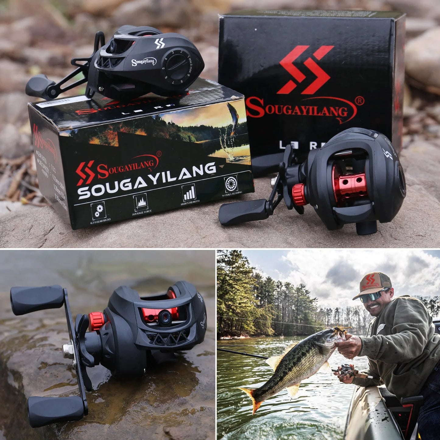 Sougaliyang Telescopic Bait-Cast Combo