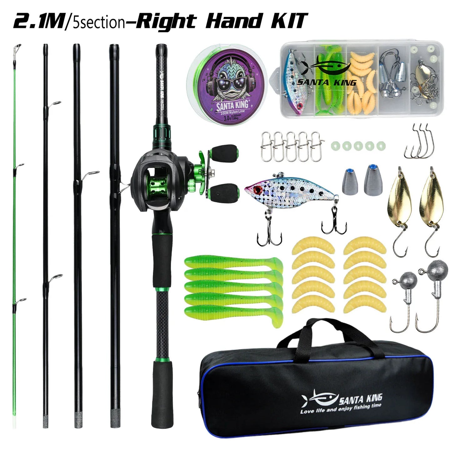 Ali Bait-Cast Combo Black/Green