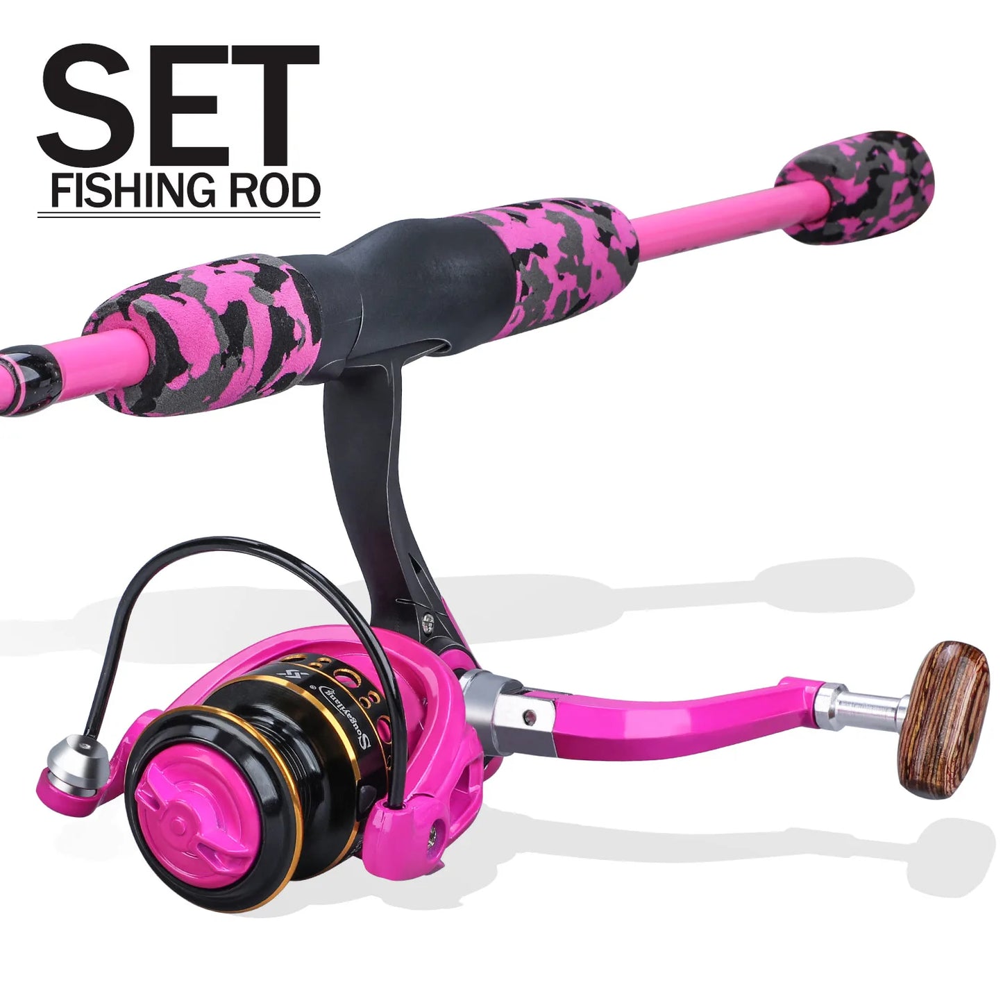 Sougayilang 5-section Spinning Combo - Yellow 6’ 7’ 8’