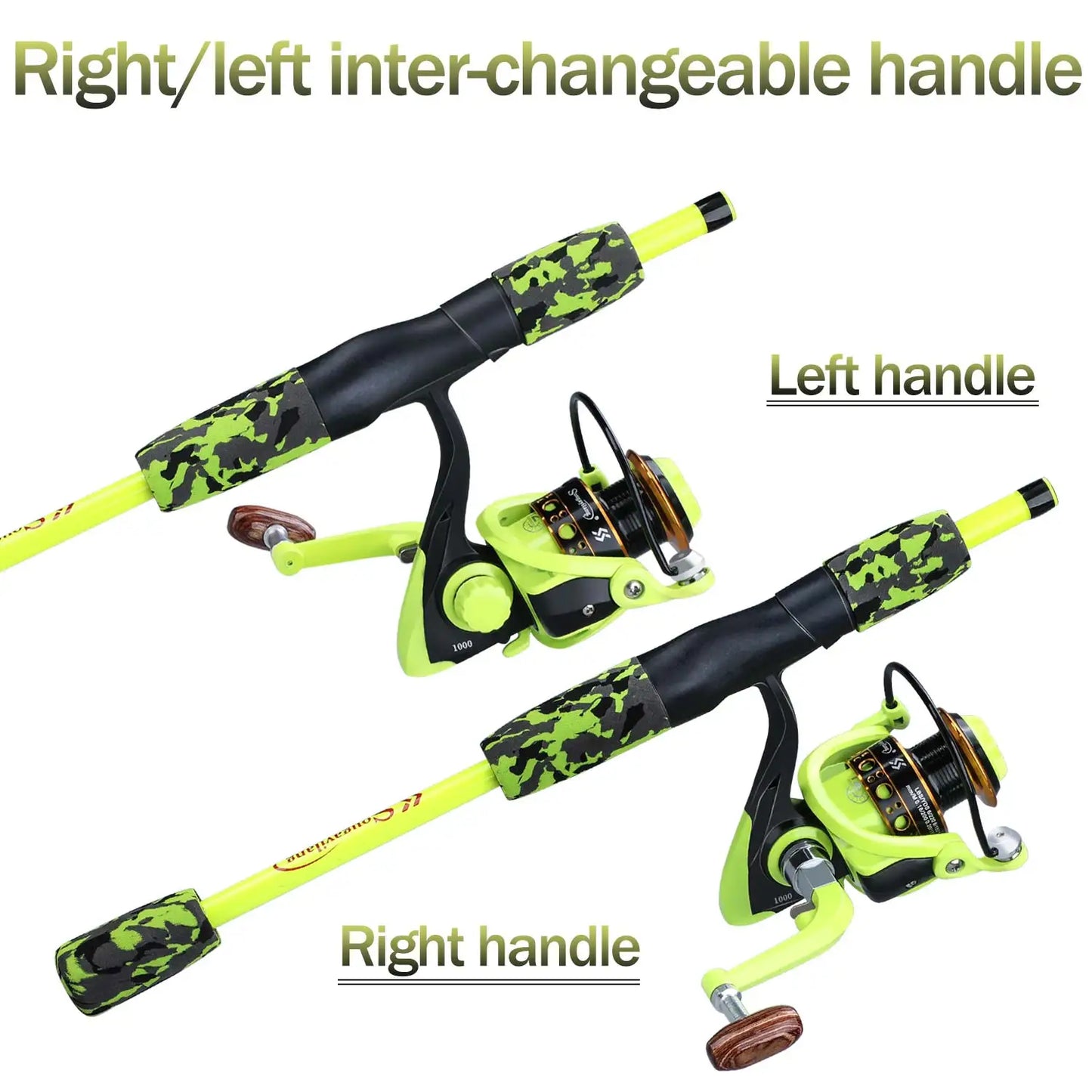 Sougayilang 5-section Spinning Combo - Yellow 6’ 7’ 8’