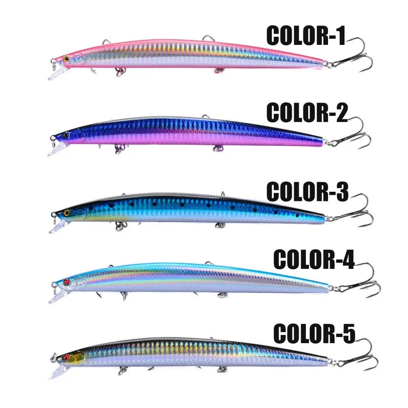 1pc Big Bionic Minnow Lure Artificial Bait 180mm/24g Half Water Fishing Lure Fishing Tackle - Perfect for Catching Big Fish