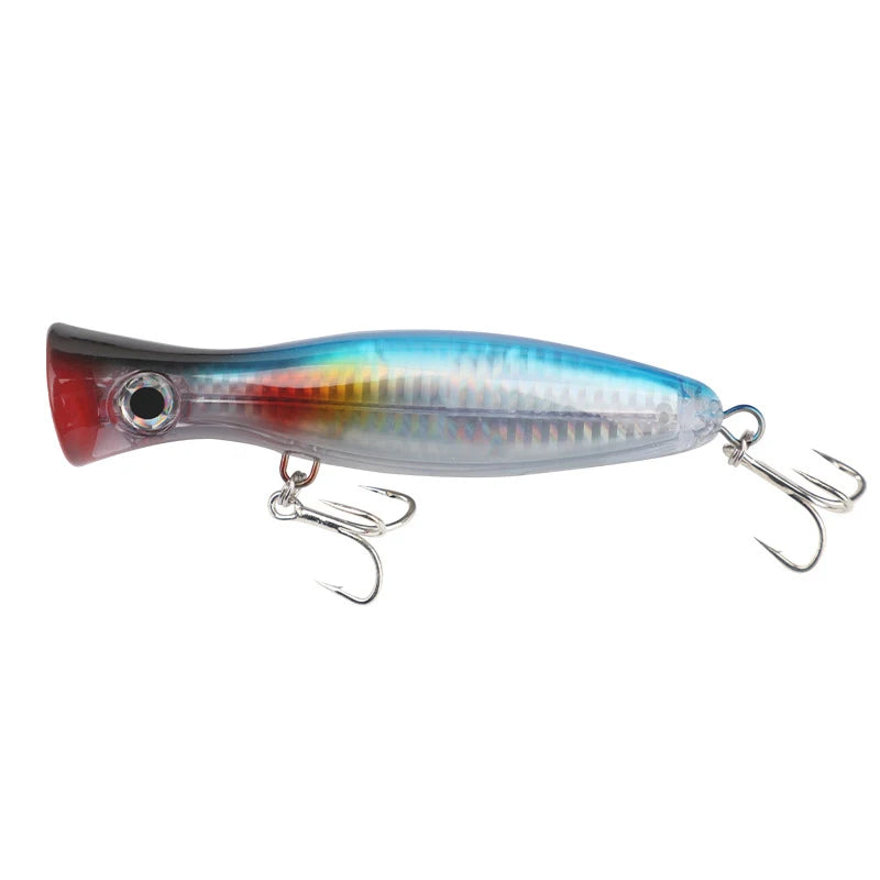 120mm 40g Testar Fishing Lure Long Casting Floating Popper Bait Artificial Wobblers Topwater Hard Bait for Bass Pike Pesca