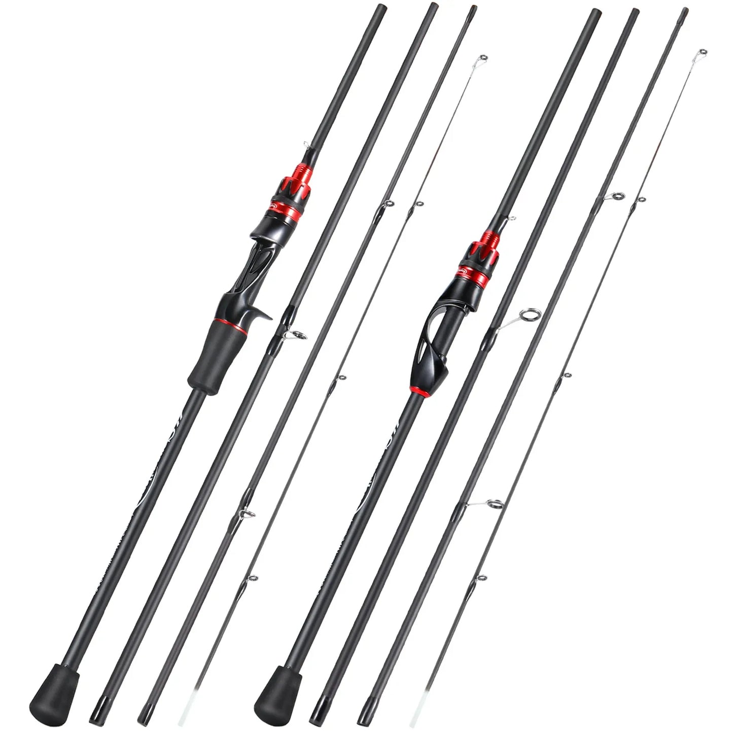 Sougayilang Casting/Spinning Rod - Black/Red