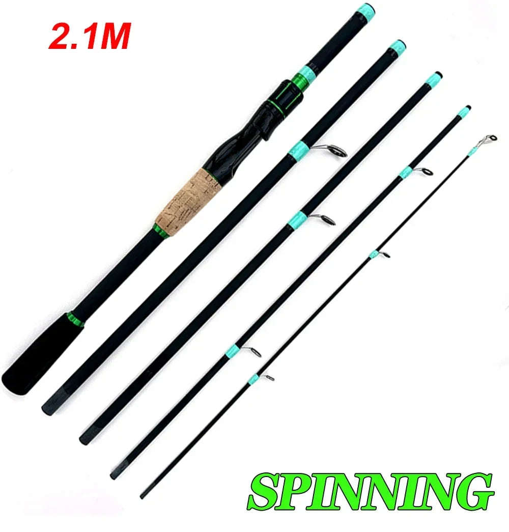 Micro Fish Lure Fishing Rods 1.8m 2.1m Carbon Spinning Baitcasting Travel Casting Rod Lure Weight 3.5g-14g ML Trout Pike Fishing
