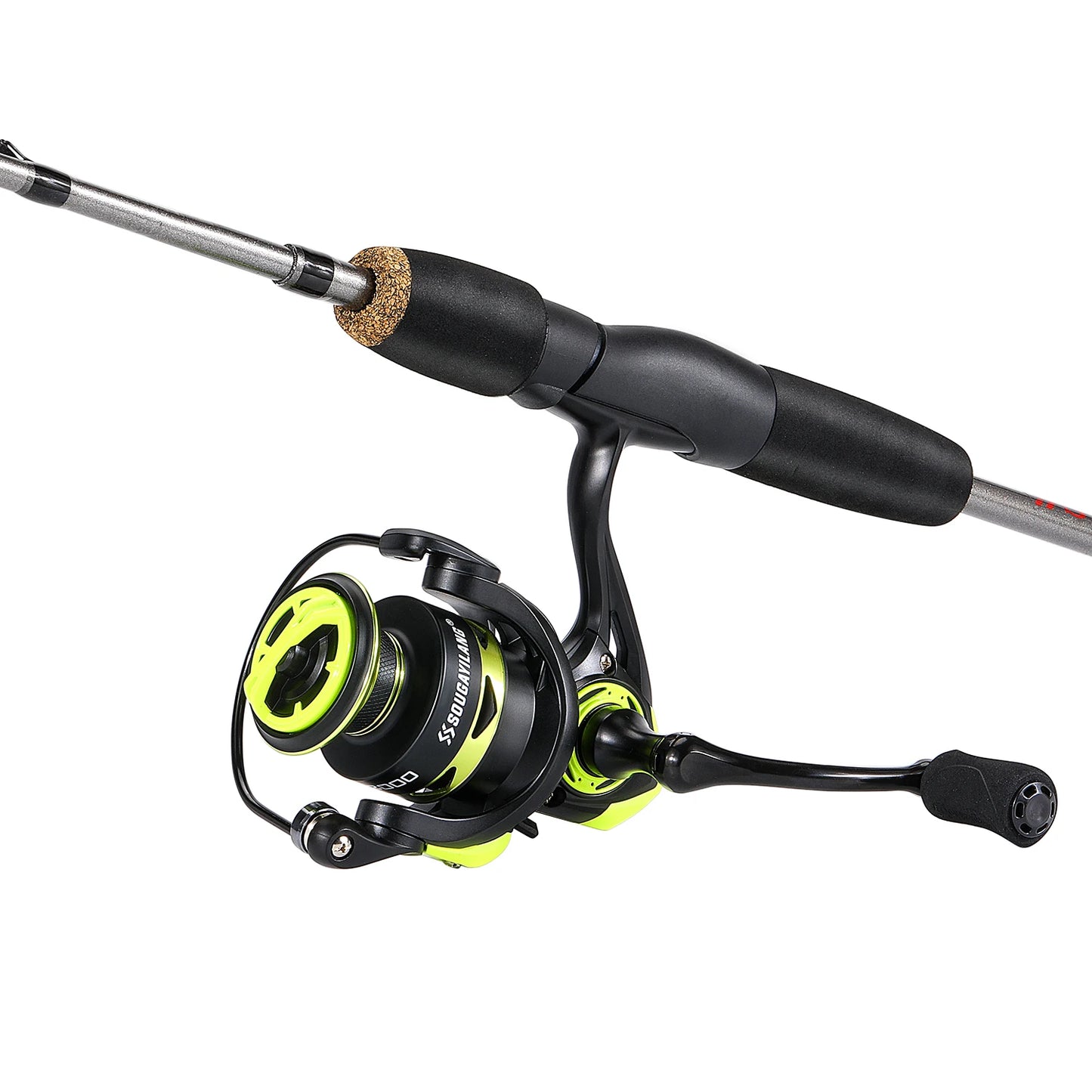 Sougayilang 5-section Spinning Combo - Yellow 6’ 7’ 8’