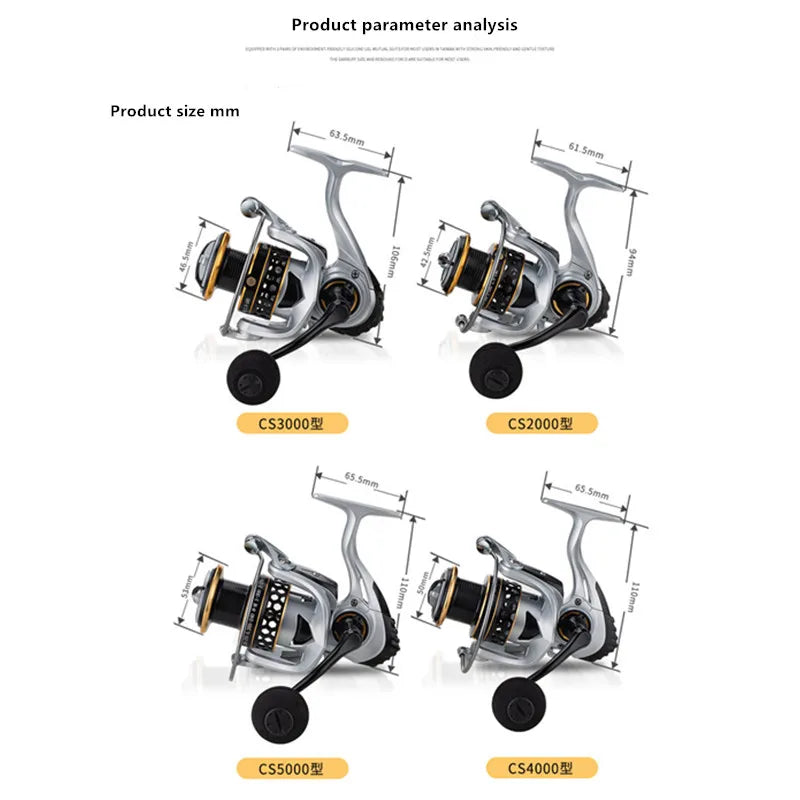 OKUMA 2000-12000 Spinning Reel w/ sunglasses