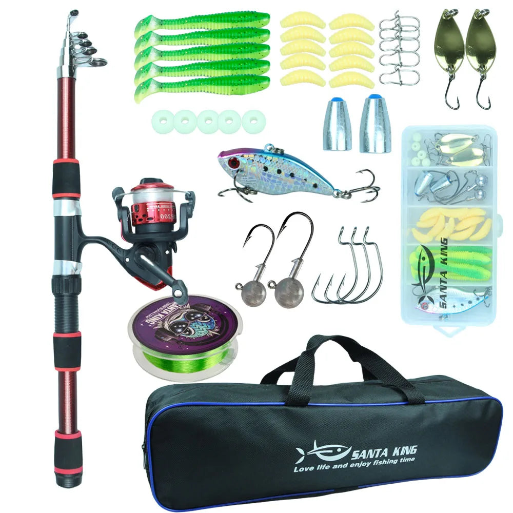 Telescopic Fishing Rod Combo - 6’-7’