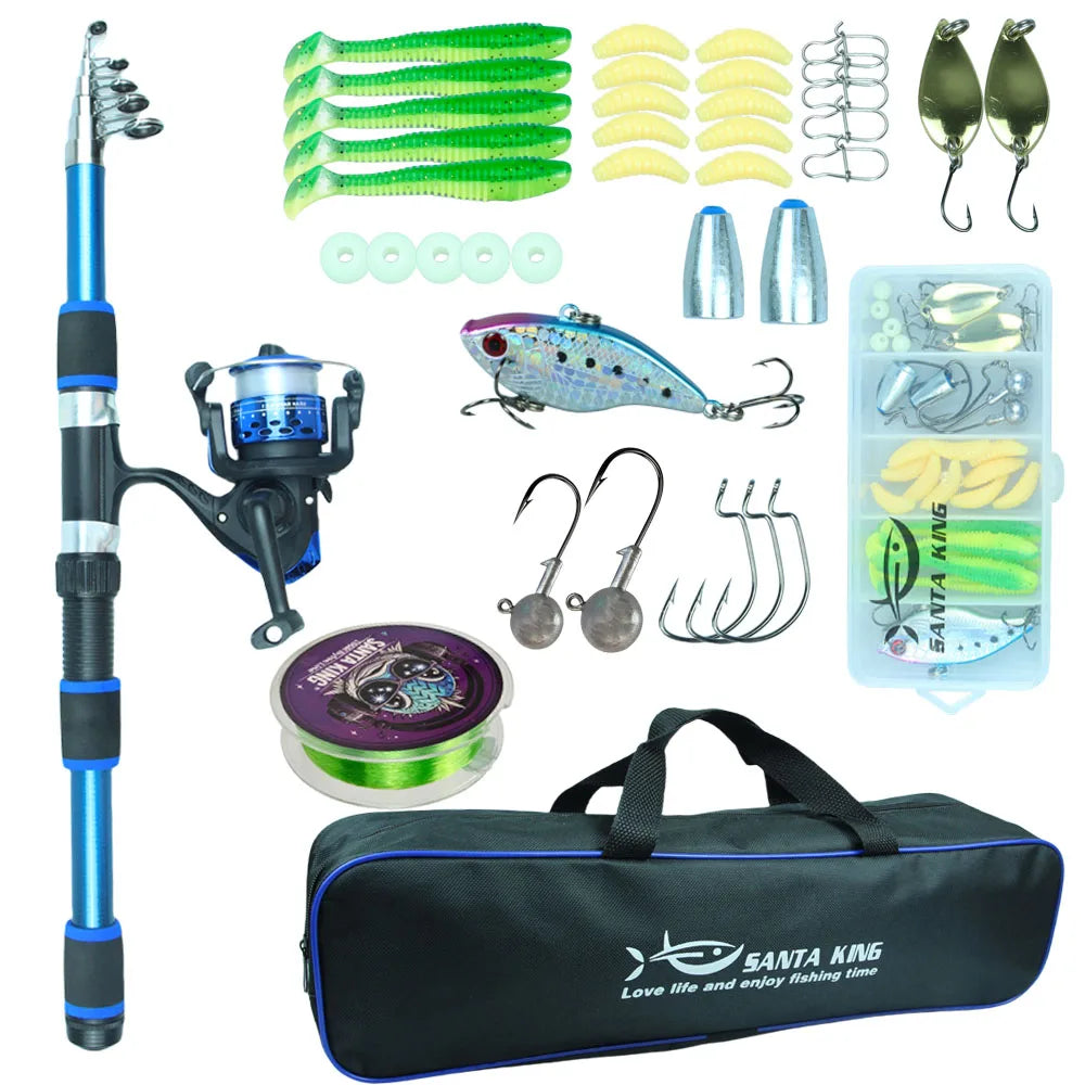Telescopic Fishing Rod Combo - 6’-7’