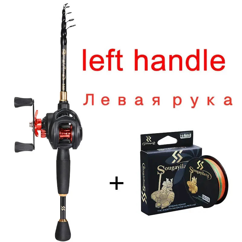 Sougaliyang Telescopic Bait-Cast Combo