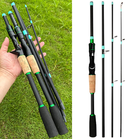 Micro Fish Lure Fishing Rods 1.8m 2.1m Carbon Spinning Baitcasting Travel Casting Rod Lure Weight 3.5g-14g ML Trout Pike Fishing