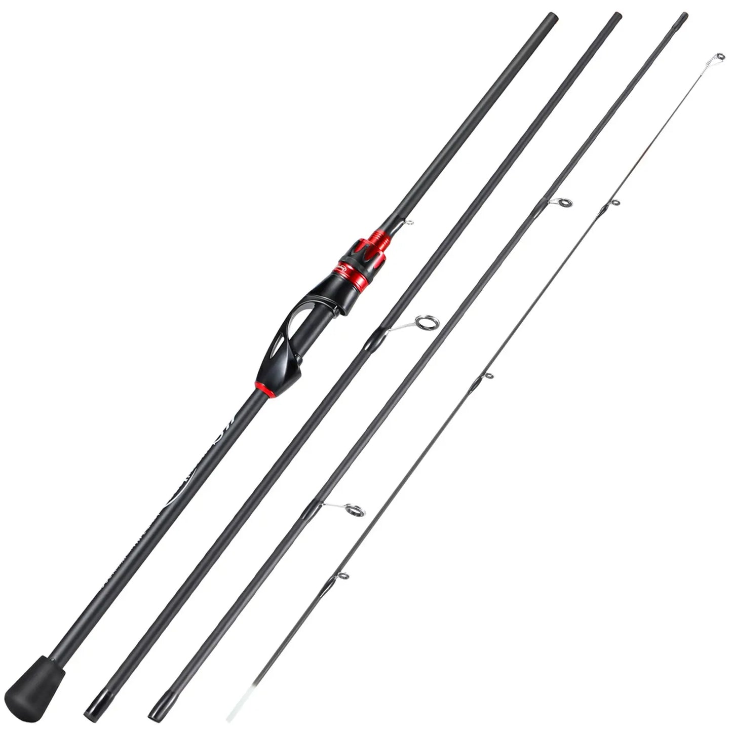 Sougayilang Casting/Spinning Rod - Black/Red