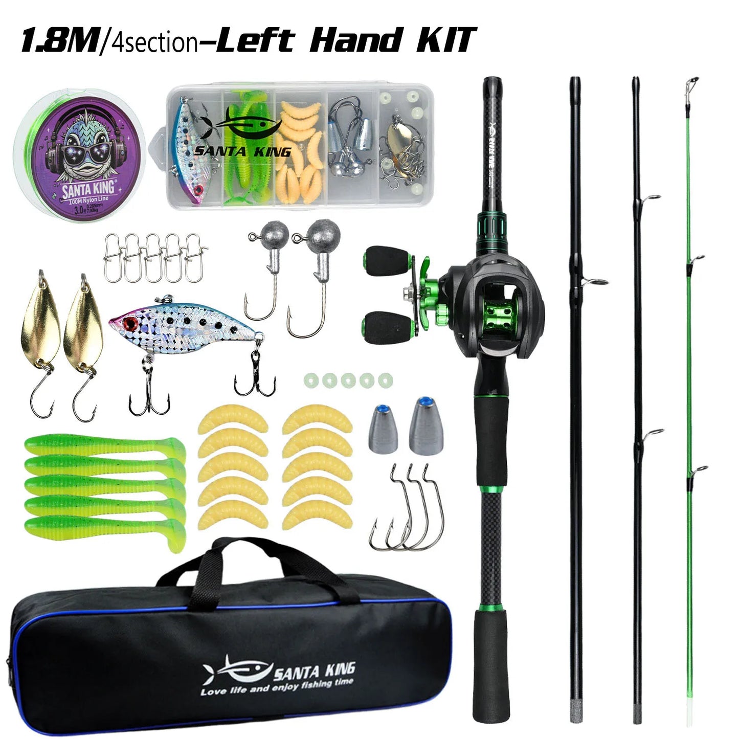 Ali Bait-Cast Combo Black/Green